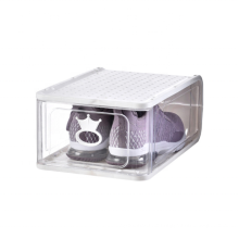 Thickened transparent moisture-proof large high-grade plastic removable folding shoe box storage dust-proof shoe cabinet